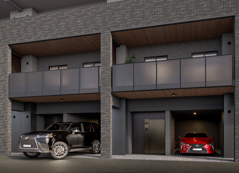 専有ガレージ完成予想CG
