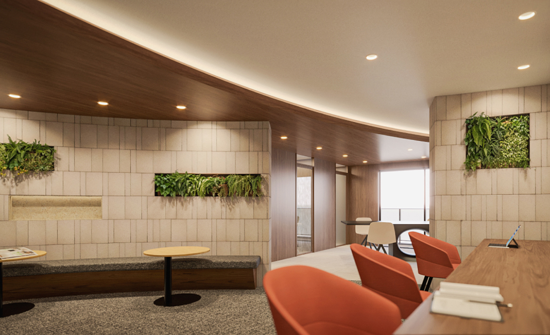 コワーキングラウンジ完成予想CG